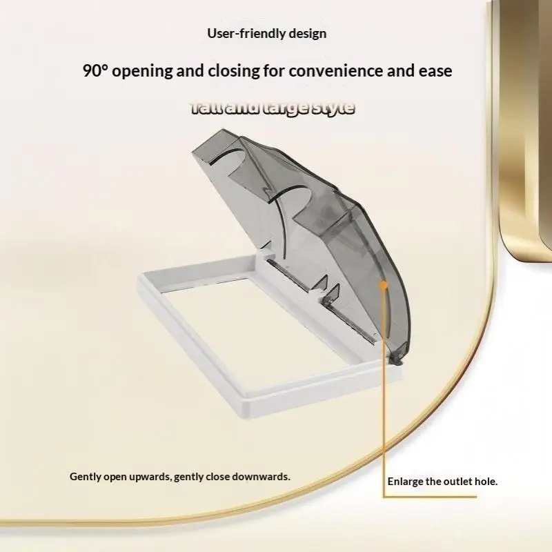 1Pcs Dual 86 Type Waterproof Outlet Stylish Modern Design Easy Install For Electrical Switches Sockets Baby Proofing