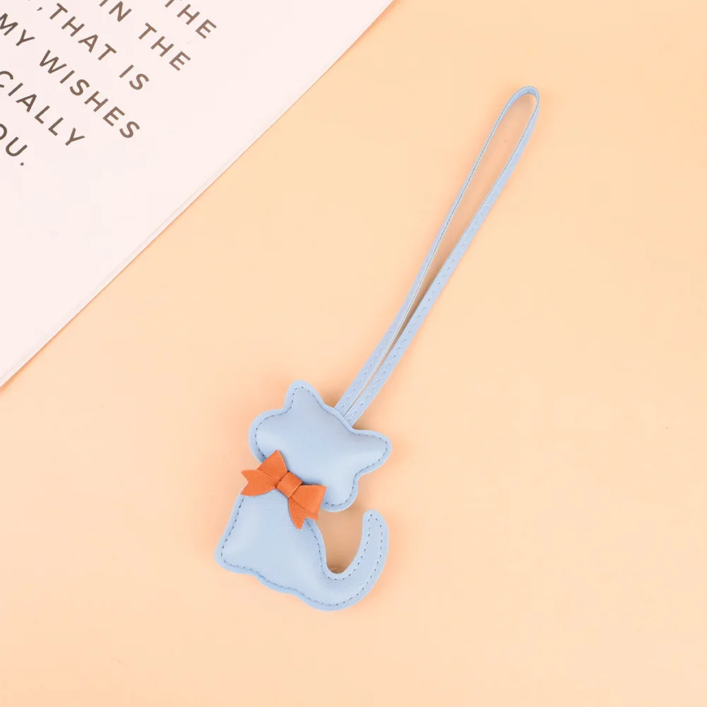 Bag Charm Keychain Leather Portable Lightweight Assorted Colors for Purse Phone Backpack Clothing Accessory Durable Unisex Gift