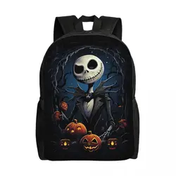 Custom The Nightmare Before Christmas Laptop Backpack Men Women Casual Bookbag for College School Students Jack Skellington Bag