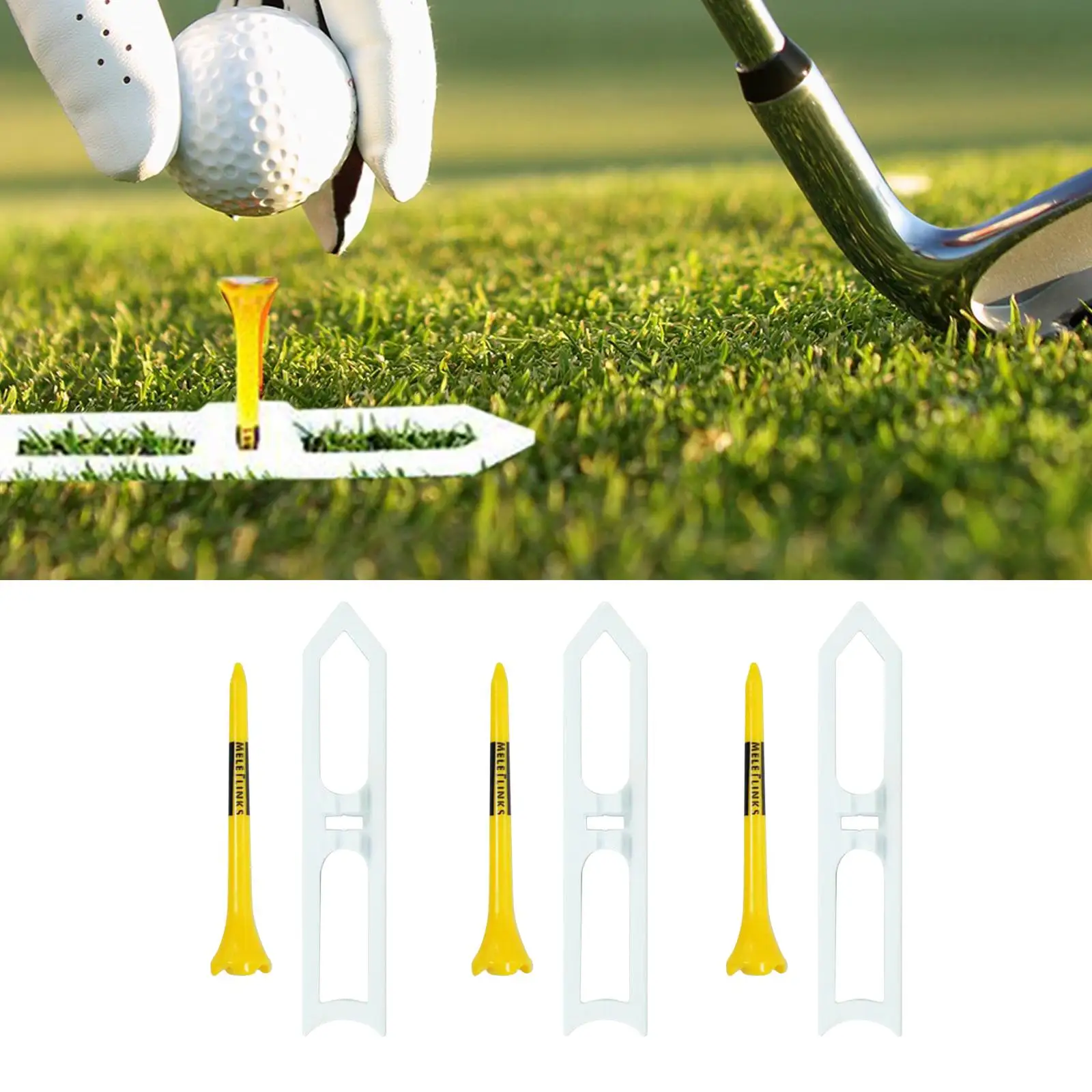 

3Pcs Golf Tee Lightweight Stable and Reliable Golf Mat Tees for Golf Training Backyard Driving Range Outdoor Sports Golfer Gift