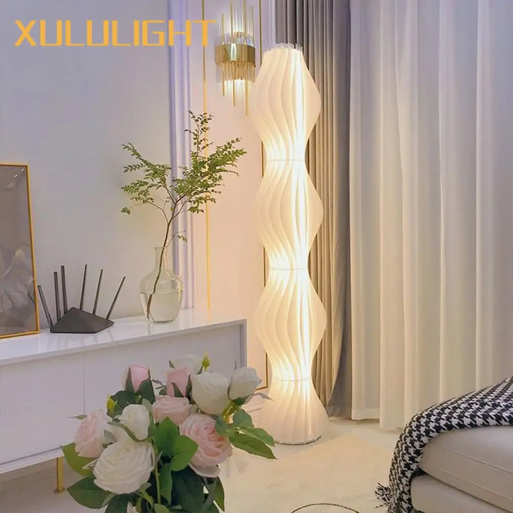 Grass Skirt Floor Lamp Living Room Sofa Side Cabinet Decorative Atmosphere Lamp Bedroom Room LED Fixture White Upright Desk Lamp