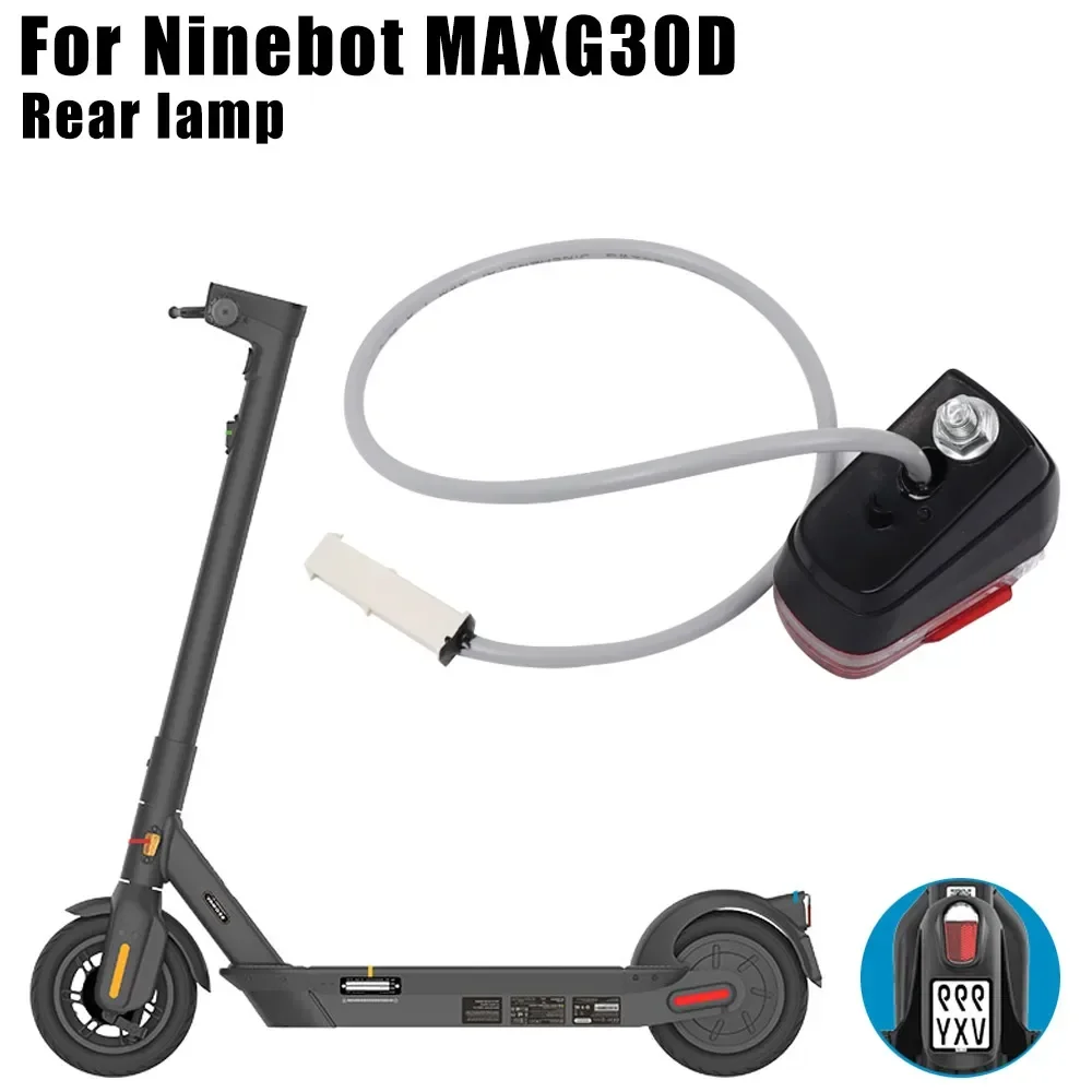 Safety Warning Brake Light Electric Scooter Accessories Waterproof Rear Taillight for Ninebot G30D Night Riding Lamp Parts
