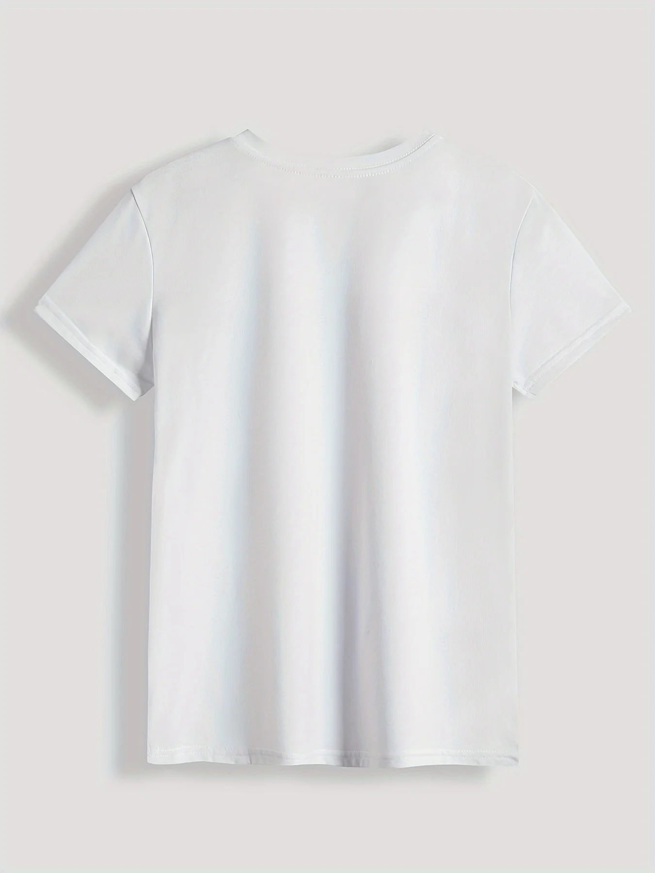 Women's Casual Sporty T-Shirt with Heart & Music Note Print - Crew Neck Short Sleeve Stretch Fabric Machine Washable