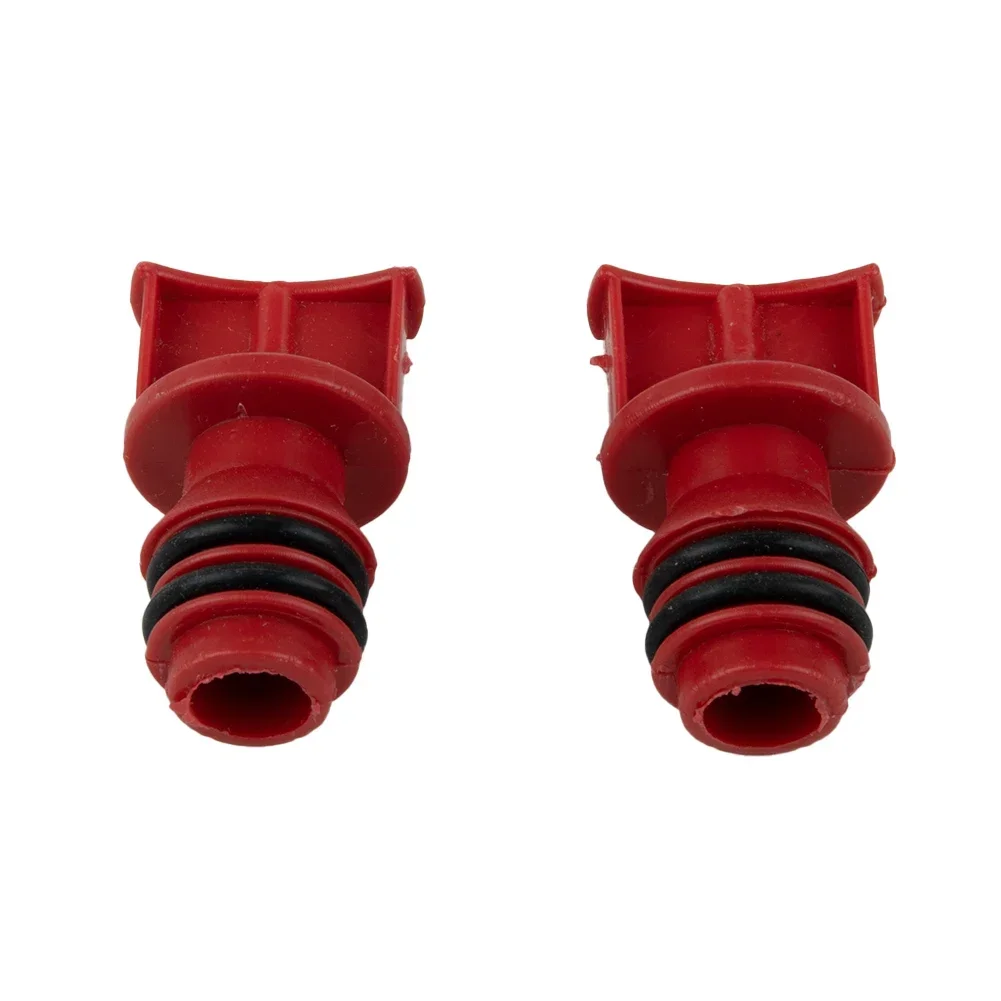 2pc Air Compressor Oil Plugs Red Plastic Male Thread Dia Oil Breather Cap  For Air Compressor Air Compressors Accessories