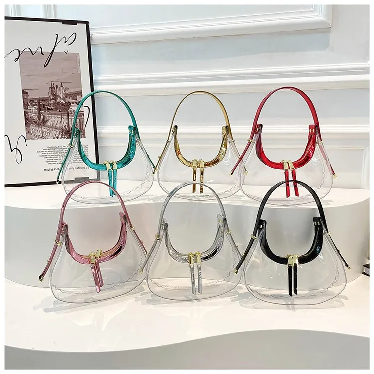 

2025 Trendy! Women's Retro-Stylish Handbag - Transparent Jelly Underarm Bag, Fashionable Shoulder Crossbody