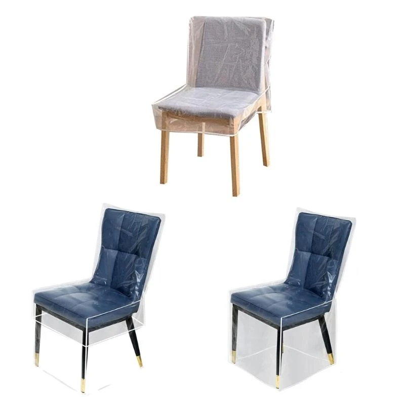  PVC Chair Protector Cover Optional Length For Various Chair Types Chair Cover for Dining Room Chair Slipcover