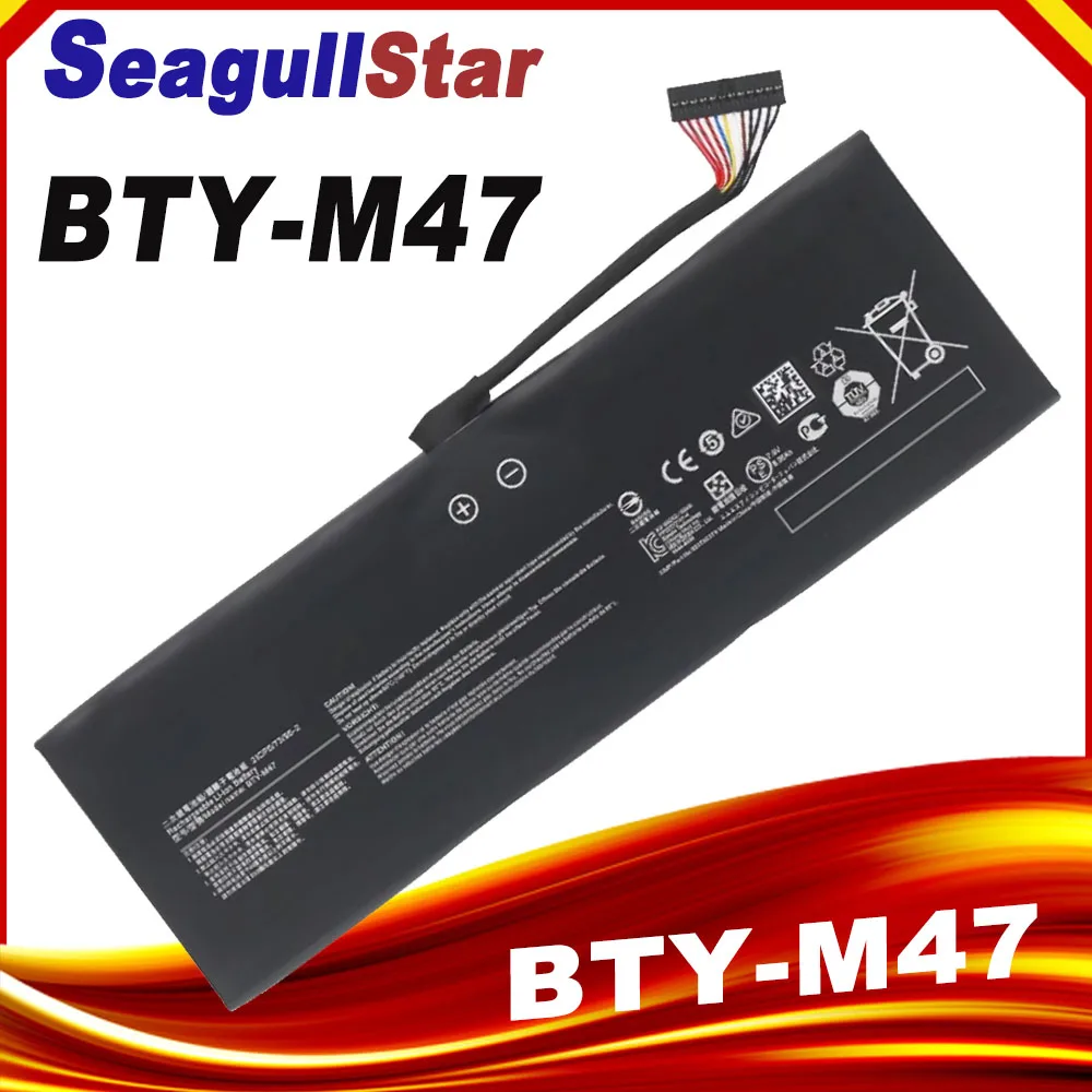 BTY-M47 Laptop Battery for MSI GS40 GS43 GS43VR 6RE GS40 6QE 2ICP5/73/95-2 MS-14A3 MS-14A1 7.6V 8060mAh Free Tools