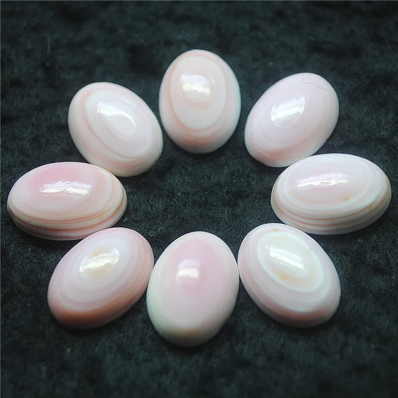 6PCS Natural Pink Shell Cabochons Oval Shape 6X8MM NO HOLE DIY JEWELRY FINDINGS GOOD FOR YOUR CHOICE