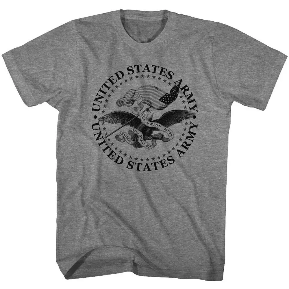 Official US Army T-Shirt Adult Perserve Seal Licensed  Graphite