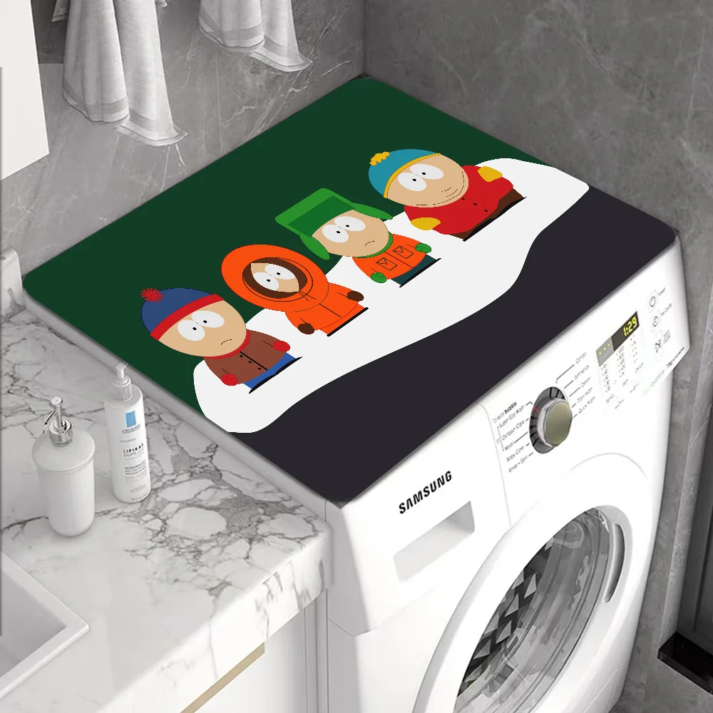 South Cartoon Parke Absorbent Drain Mat Countertop Dry Mats Printed Coffee Machine Draining Pad Kitchen Table Tableware Placemat