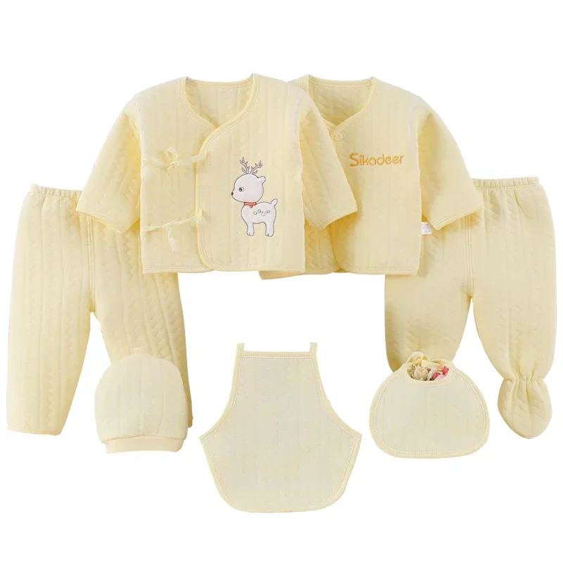 

7Piece Spring Autumn Newborn Girls Clothes Boys Outfit Set Casual Cartoon Cute Cotton Long Sleeve Tops+Pants Baby Stuff BC801