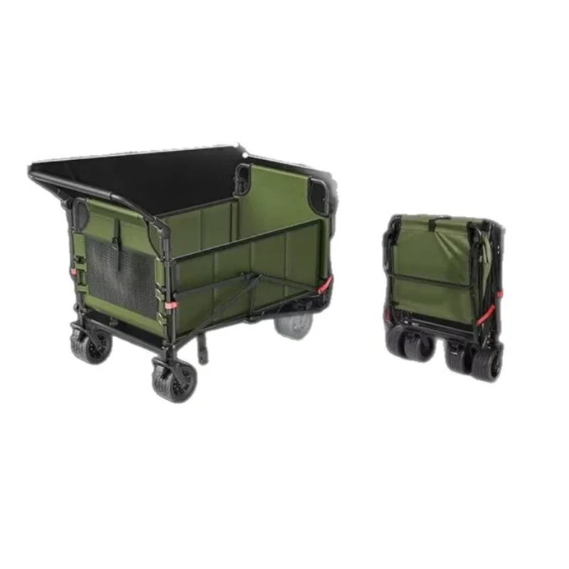 Outdoor camping folding cart Camping lifting gathering hand trailer adjustable beach vacation lounger