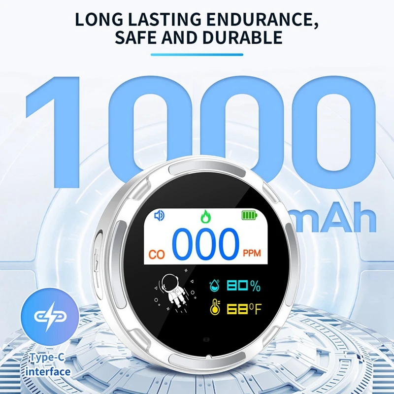 Wykrywacz tlenku węgla przenośna wykrywacz tlenku węgla Monitor jakości powietrza dla gospodarstw domowych
