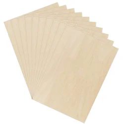 10 x Plywood Panels , A3 Wooden Panel, Fretsaw Wood for DIY Woodworking, Laser Processing, Model Making,300 x 200 x 2 mm