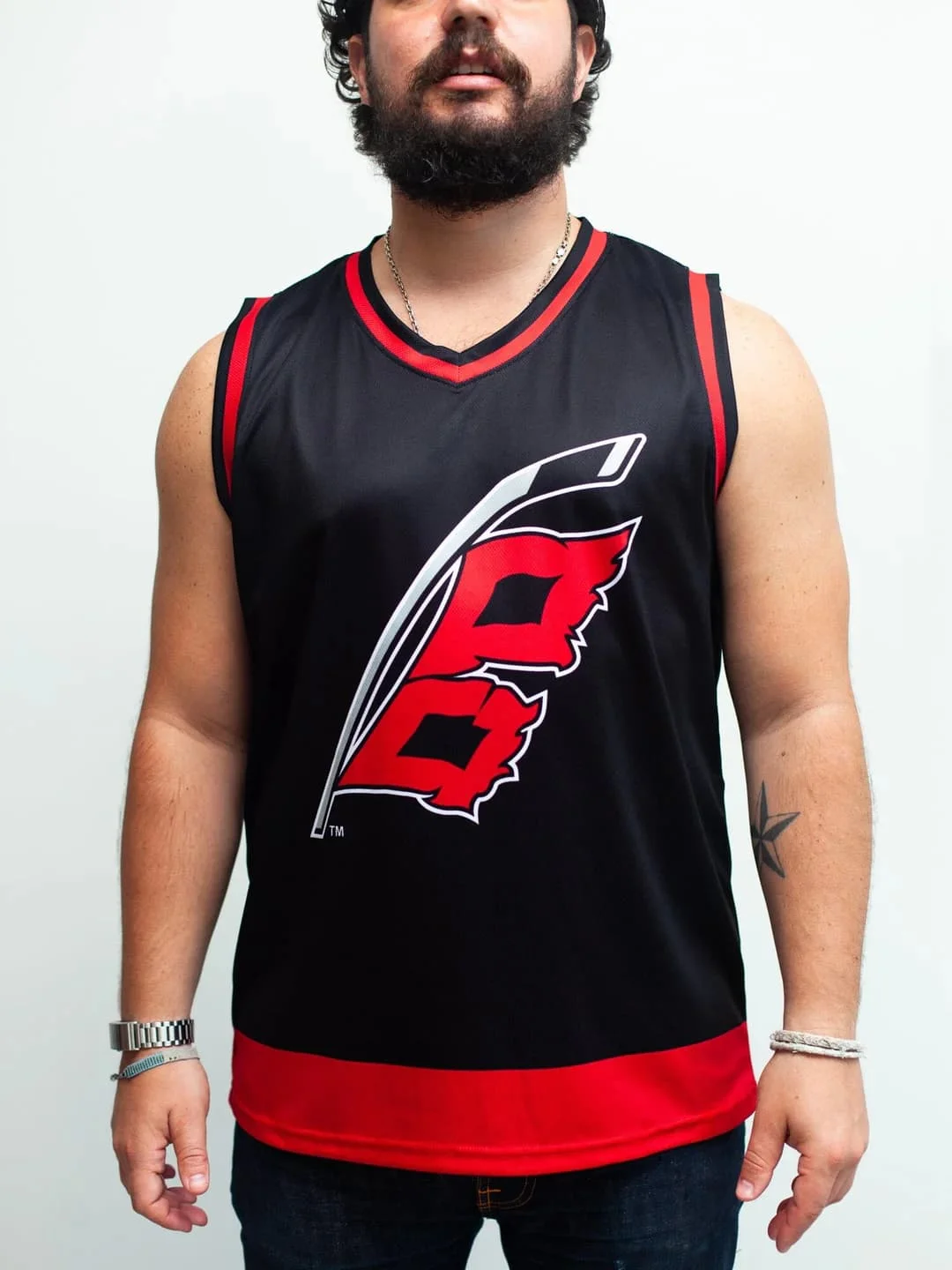 Summer Mens Tank Top San Jose Sharks Team Graphic Hockey Jersey Striped Trim Gym Fitness Workout Vest Casual Family Matching