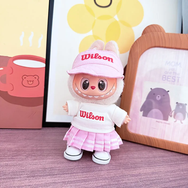 Pour les vêtements de Labubu, tenue pull rayée assortie avec pendentif de chapeau, peut correspondre selon vos préférences, accessoires Labubu