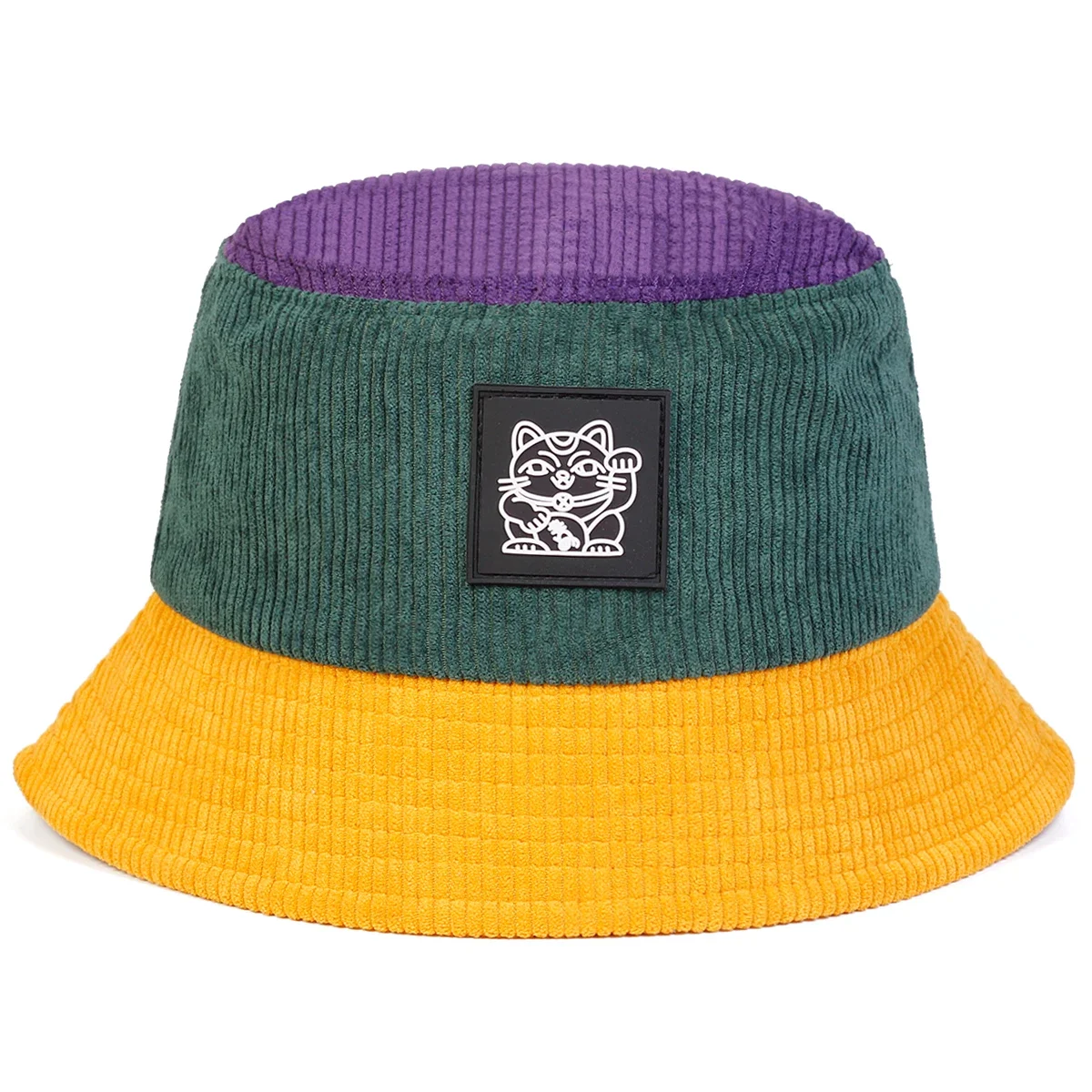 Unisex Cute Cat Label Personality Bucket Hats Fishermen Caps Outdoor Casual Cap Sunscreen Hat