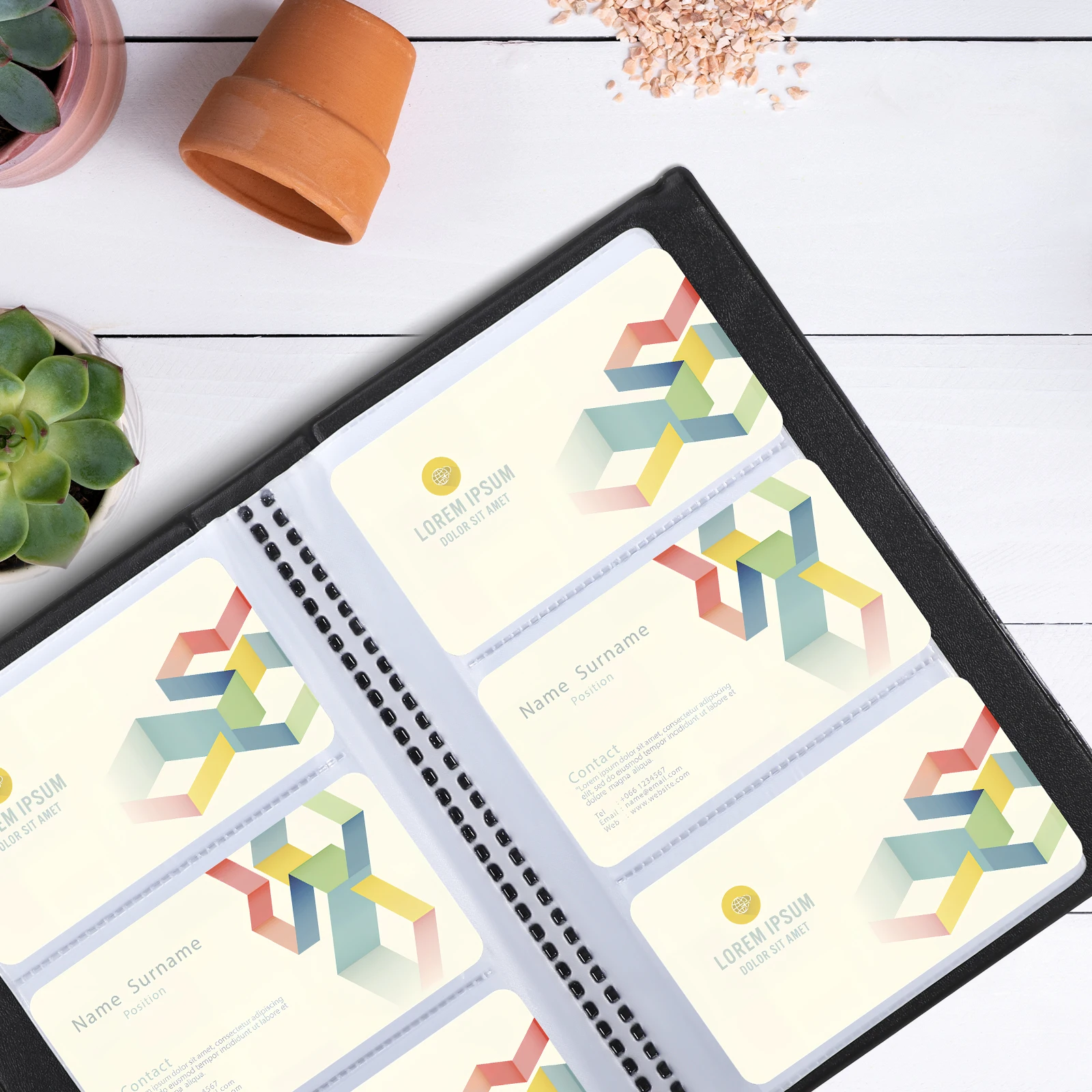 

Business Card Holder Holders Organizer for Desk Men Buisness Pu Book Pocket Case Man