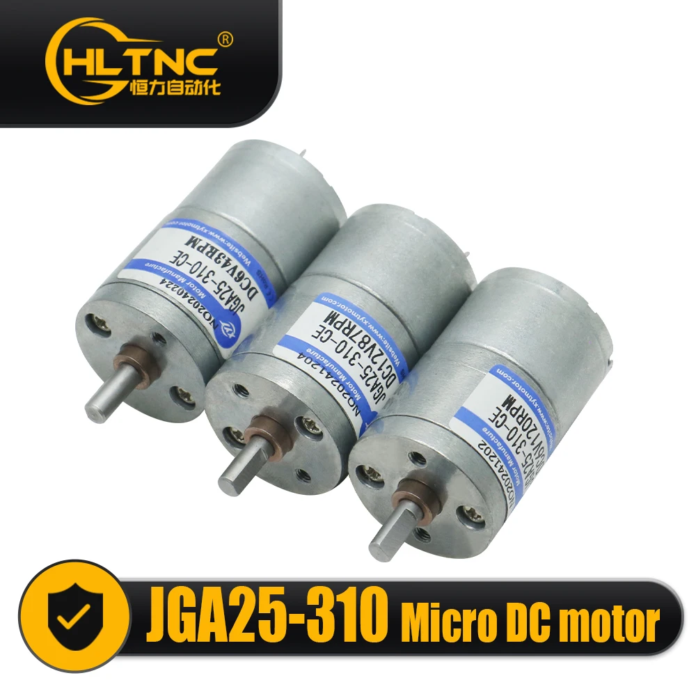 JGA25-310 Miniature Geared Motor DC Motor 6V 12V  Electric gear Motor High Torque 8/10/17/23/39/50/18180/77/130/170/280/1360 rpm