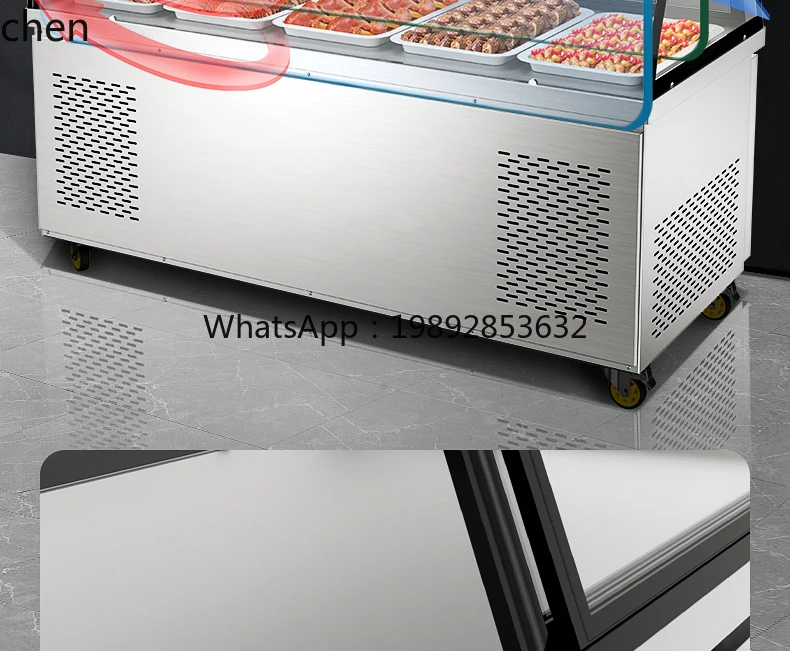 cooked food display cabinet double temperature cold dish braised flavor refrigerated under freezing and fresh-keeping freezer