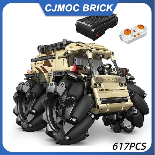 MOULD KING 20016 기술 모든 지형 차량 빌딩 블록, 원격 제어 군용 RC ATV 자동차, 어린이용