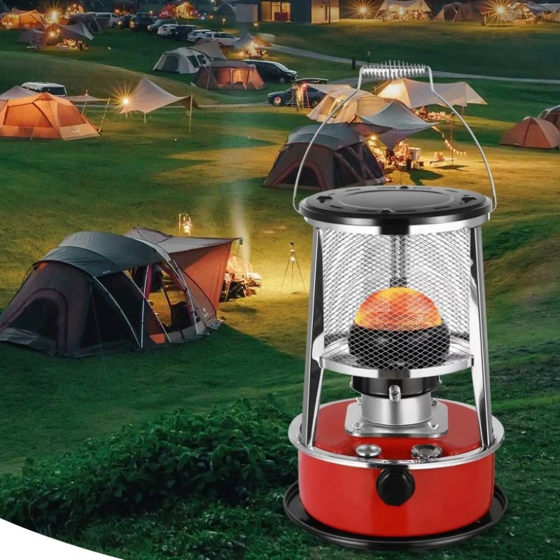 Kerosene Heater 2 in 1 Kerosene Stove Heater Stove Adjustable Firepower for Ice Fishing Hiking for Boiling Water Heating Cooking