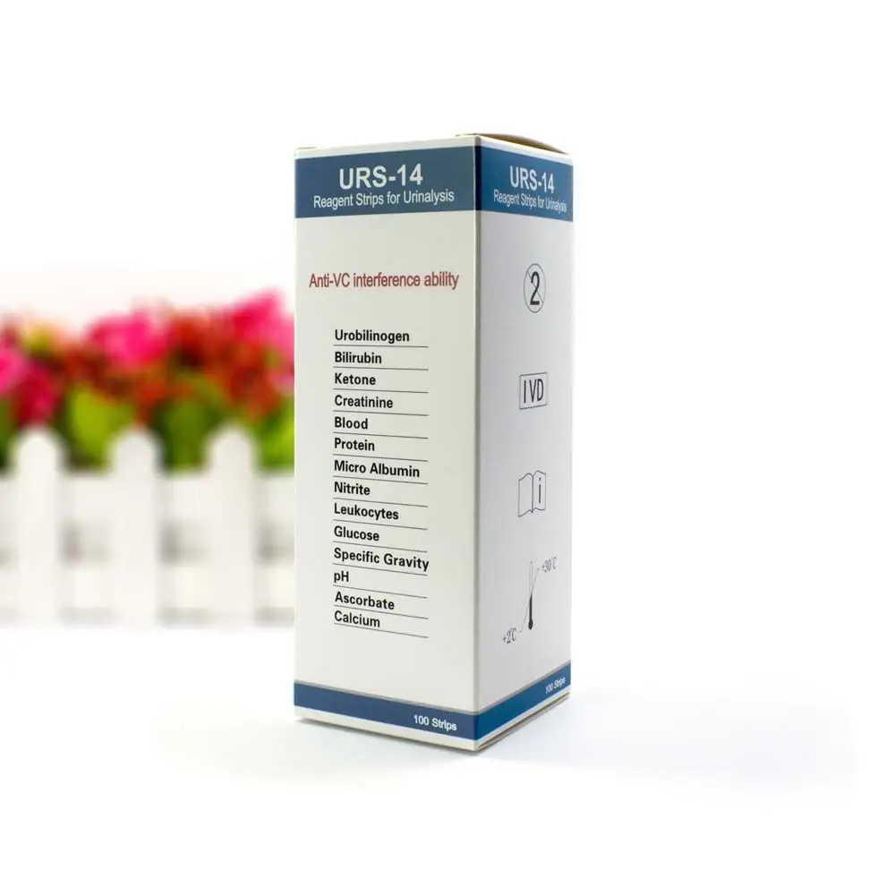 Unisex for Leukocytes Urobilinogen Protein 14-in-1 Urinalysis PH Test Strips Test Strips 14 Parameter Urine