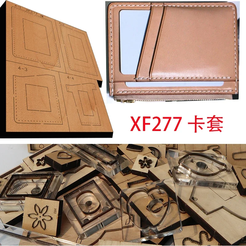 

Wooden Die DIY Leather Craft Coin Bag Zipper Cardholder Wallet Leather Craft Punch Hand Tool Cut Leather Tools