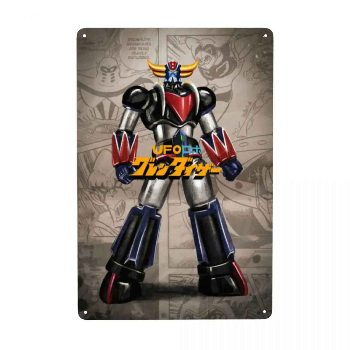 Vintage Mazinger Z Anime Metal Sign Personalized UFO Robot Goldorak Tin Plaque Restaurant Wall Bar Decor Decorations Art