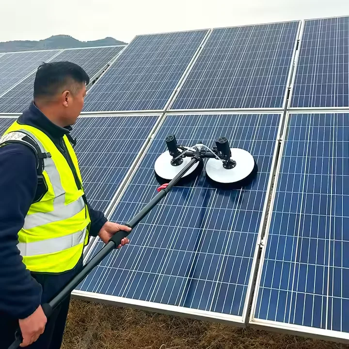 Cleaning Machine With Less Water Solar Panel Cleaning Machine Telescopic Pole Brush Solar Tools