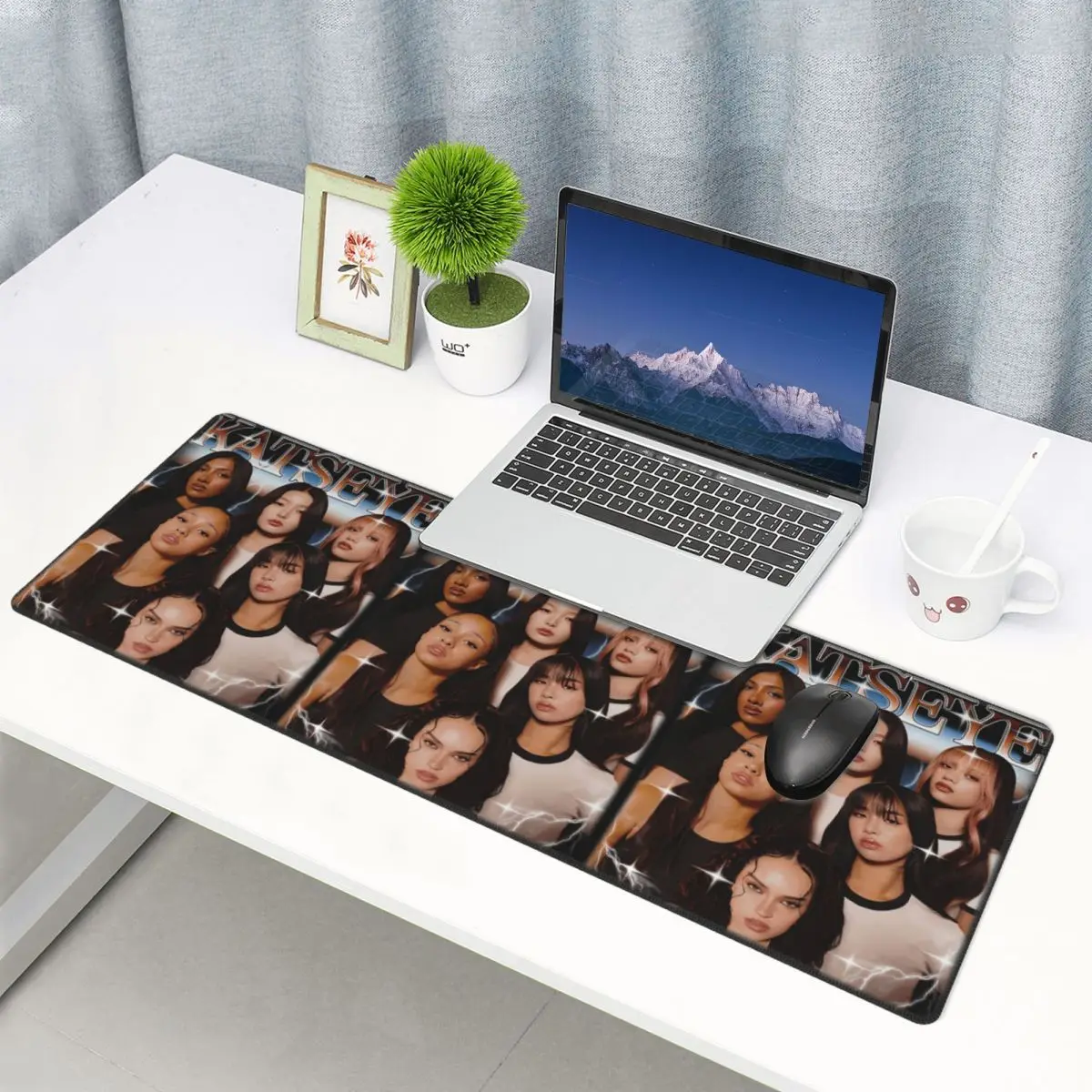 Large Mouse Pad Katseye Global Girl Group Gamer PC Laptop Mats Keyboard Carpet Computer Gaming Office Accessories Desk Mat