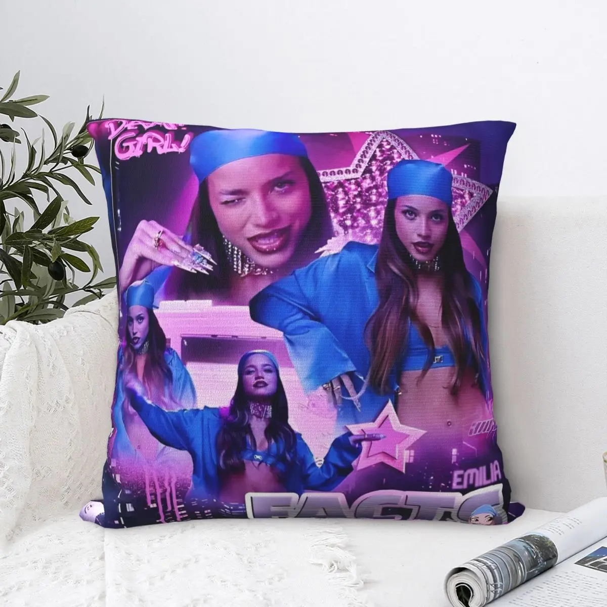 Emilia Mernes MP3 Pillow Case Cushion Cover Soft Custom DIY Pillow Cover Cute Funny Pillowcases For Sofa Home Decoration