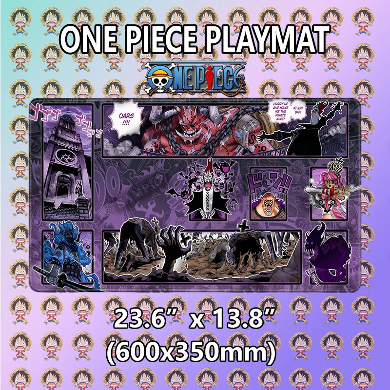 Tapis de jeu One Piece OPCG TCG, 60x35cm, Anime Luffy, tapis de bureau antidérapant, tapis de jeu, accessoires pour souris de jeu, cadeau