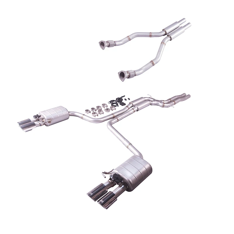 [Custom product] For 2009-2018 Audi A7 A6 2.5 2.8 3.0T C7 with valve front pipe exhaust system tuned exhaust