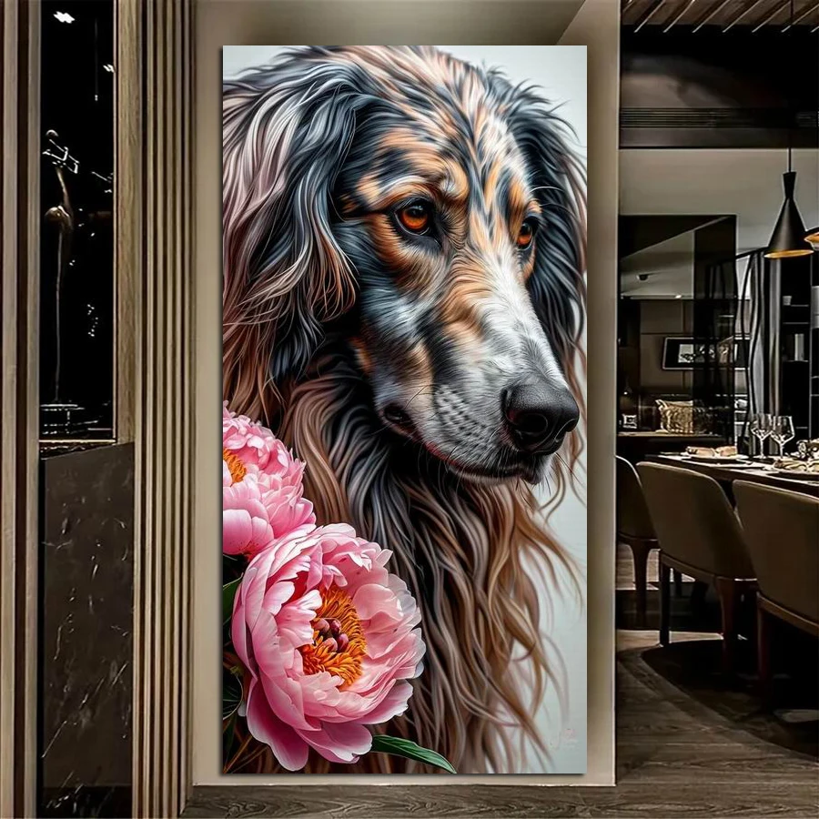 

Fullcang пес и кошка, большой размер, новые наборы для рисования алмазов своими руками, животные, полная квадратная круглая дрель, мозаика, вышивка, изображение