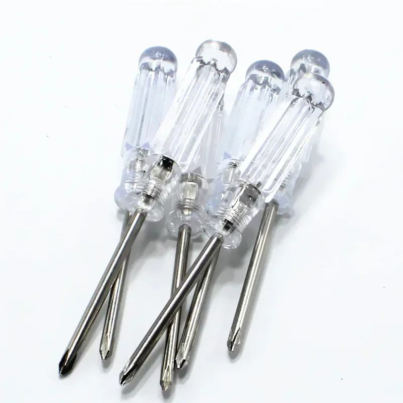 90mm Long Mini Crystal Clear 3.0 Phillips Screwdriver 3mm Small Screwdriver Cross Driver Toy