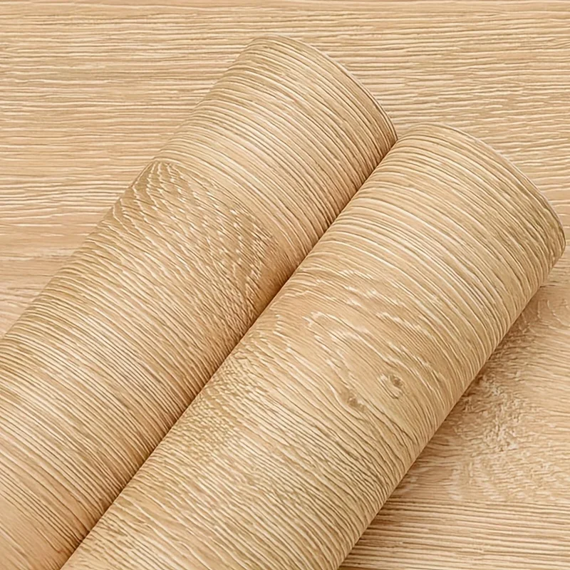 40cm Width Vinyl Waterproof Wood Grain Self-Adhesive Wallpaper for Furniture Refurbishment Removable Stickers for Home Decor