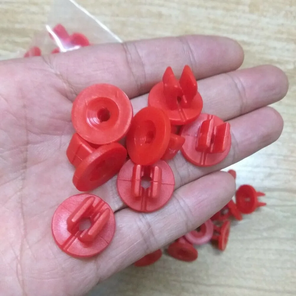 30pcs Plastic Screw Grommets Nylon Nut For FORD Under-Body Shield Nut Set Red W702438-S300 Interior Accessories Part Tool