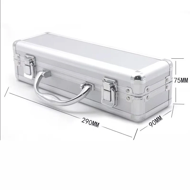 Aluminum Tool Box Portable Instrument Box Storage Case with Sponge Lining Handheld Impact Resistant ToolBox