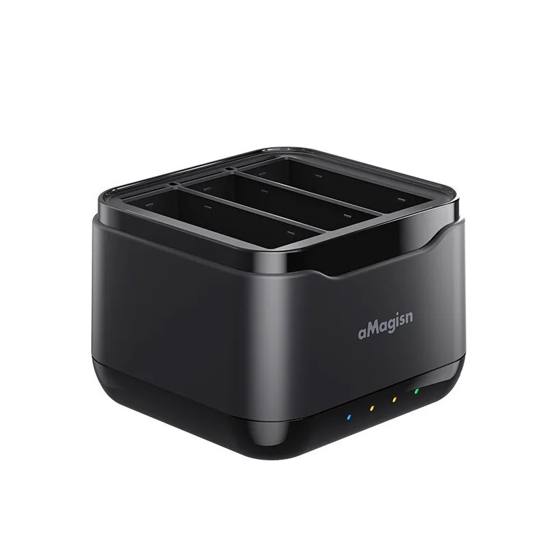 Amagisn Battery Charger Hub For Insta360 Ace Pro 2 3 Slots Fast Charge Station With Sd Card Storage Action Camera Accessories