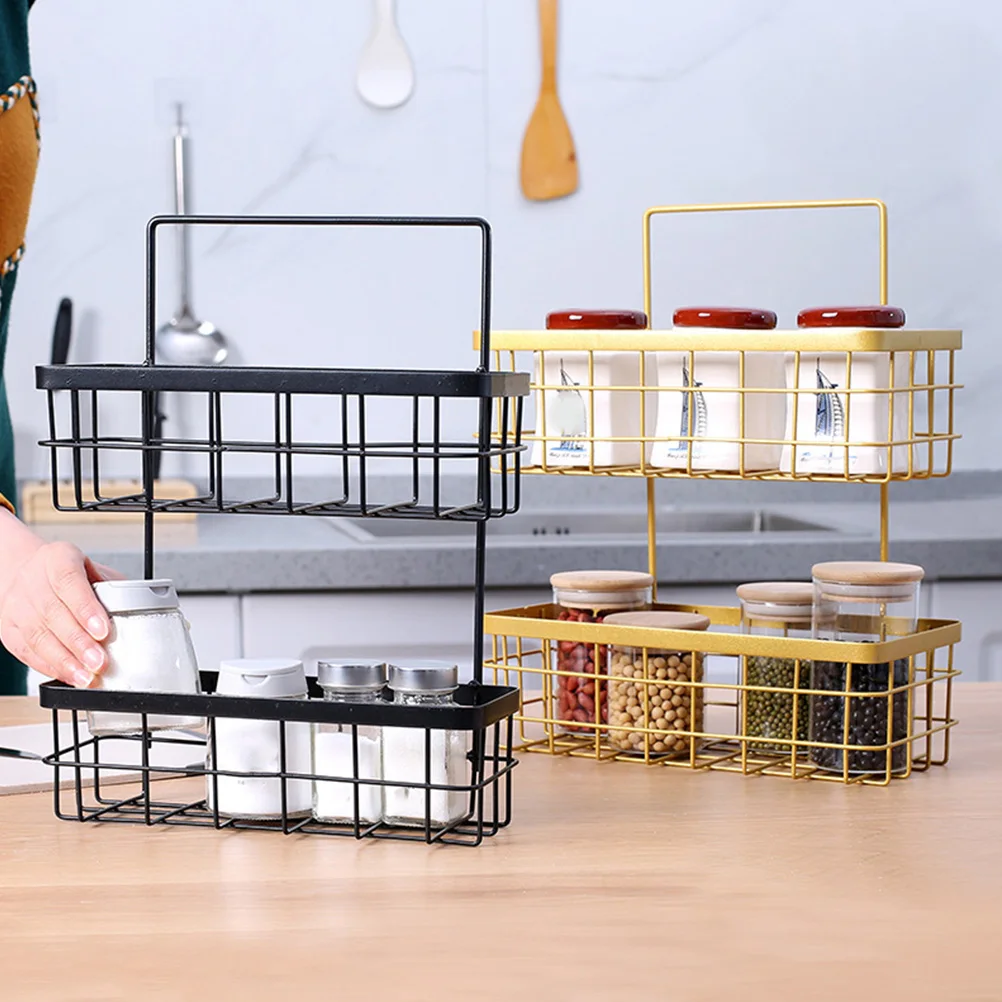 

Multi-Function Iron Wall Shelf Hanging Storage Organizer Basket For Bathroom Kitchen Home Nail-Free Creative Household Holder