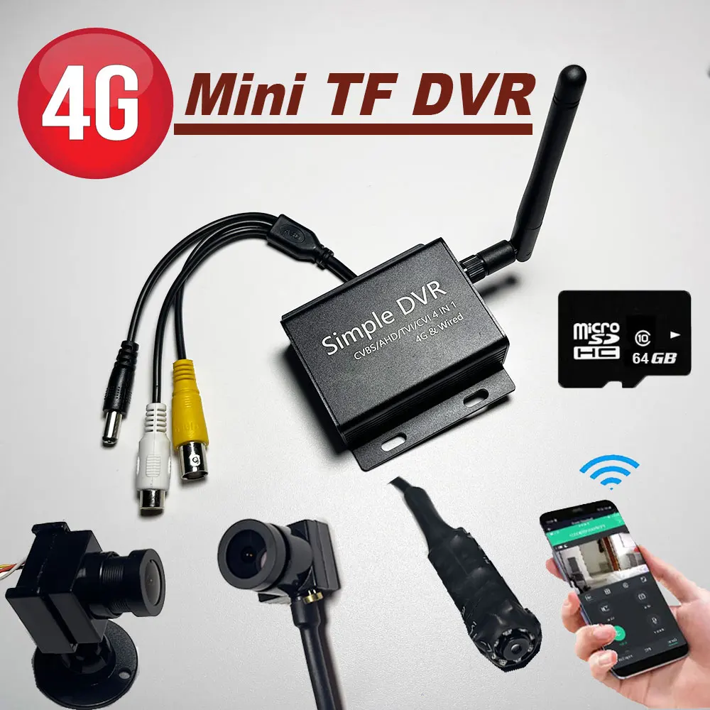 4G DVR HD mini camera, remote viewing,motion detection,loop storage,DIY wireless home nanny style mini camera Kit Support RTSP