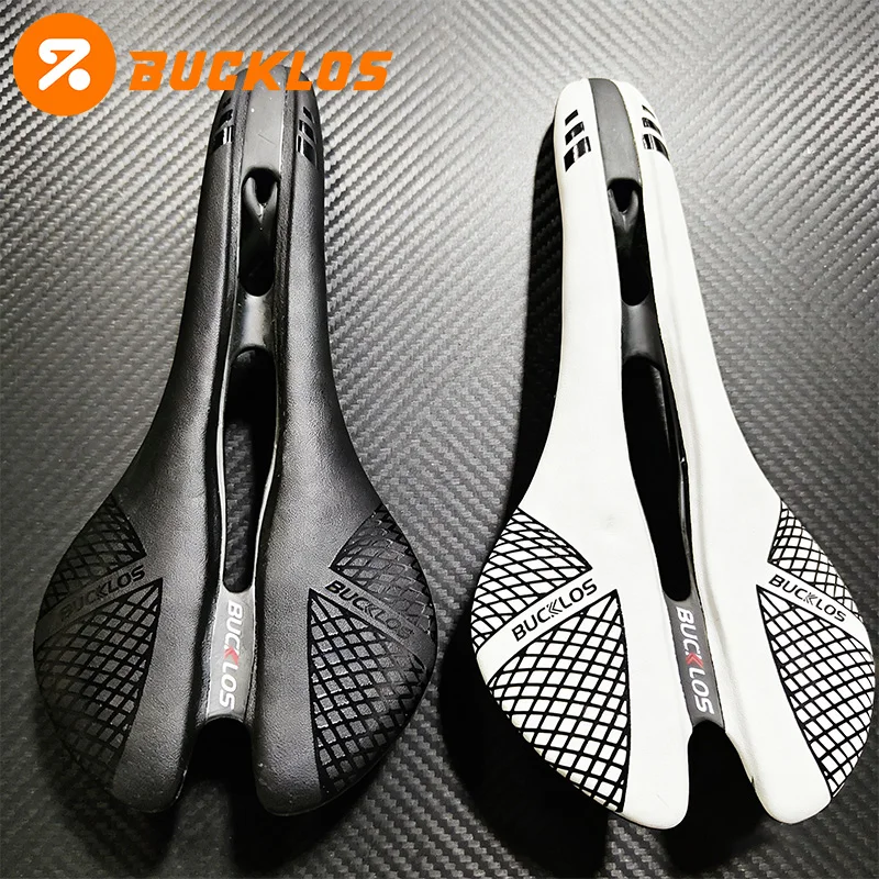 

BUCKLOS Carbon Saddle 280*130mm Road Bike Seat Cushion Ultralight 117g Bicycle Saddles Hollow MTB Mountain Cycling Seat