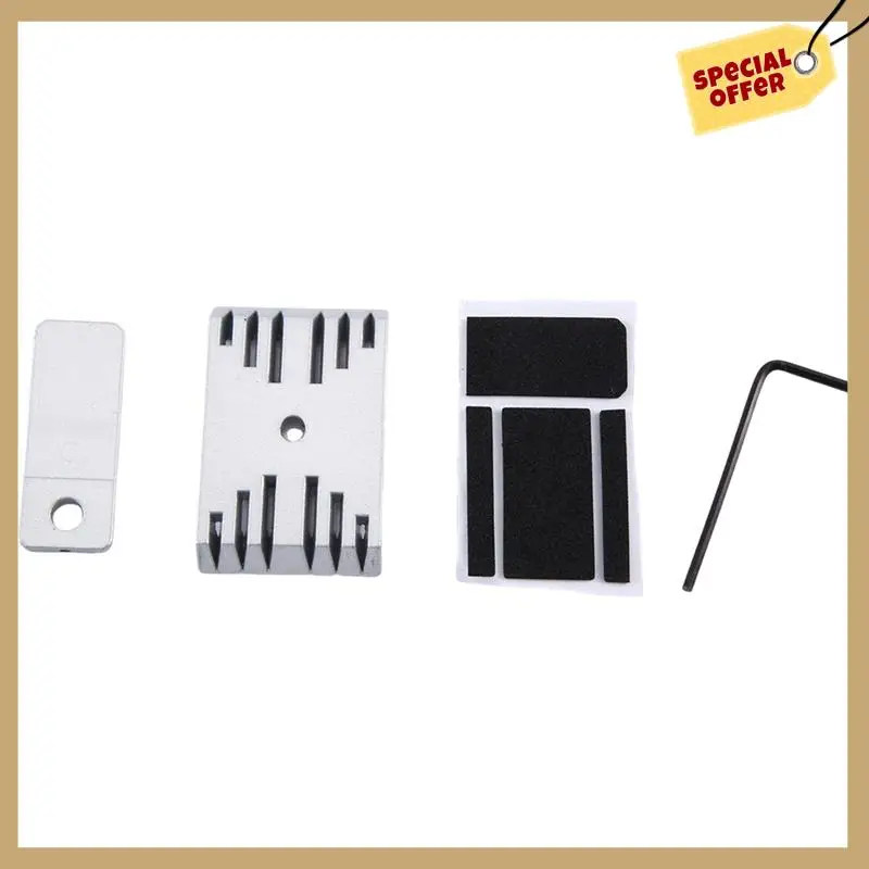 رف عرض من سبائك الألومنيوم لمحور SCX10 90046 Tamiya CC01 D90 D110 ملحق فضي