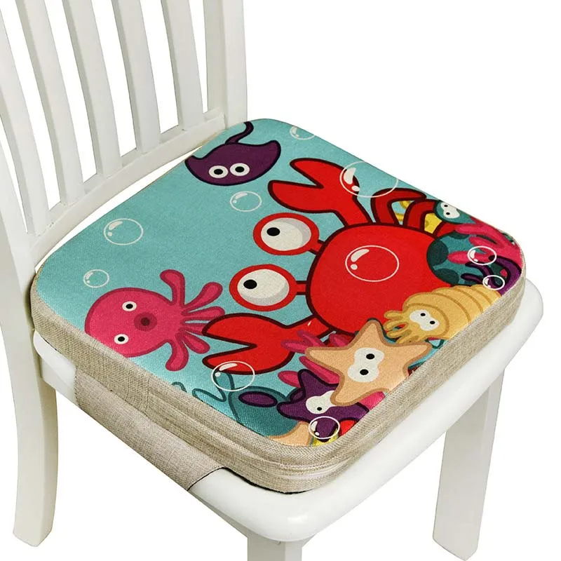 Cojín de asiento de refuerzo para niños, almohada para silla alta de comedor, ajustable, extraíble, seguridad para bebés