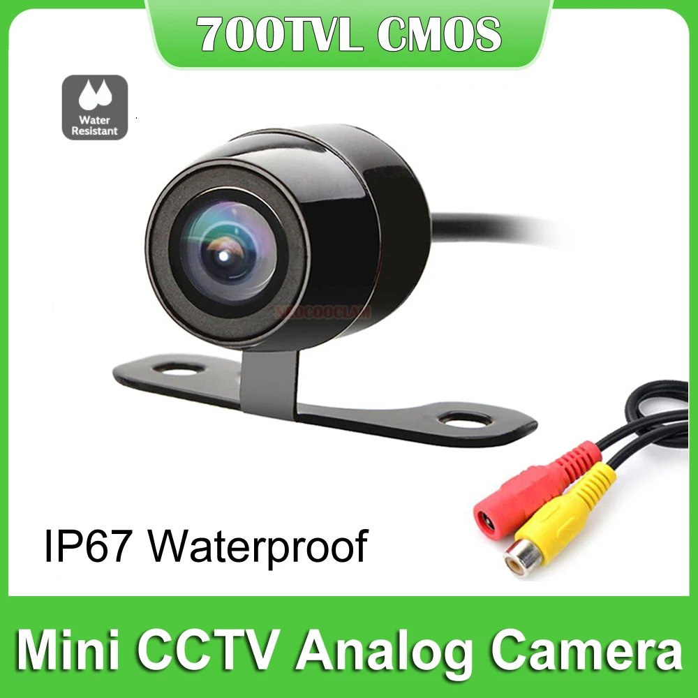 Super Mini 600TVL Color CCTV CVBS Analog Camera Outdoor IP67 Waterproof Wide Angle Car Security Camera Front View Camera