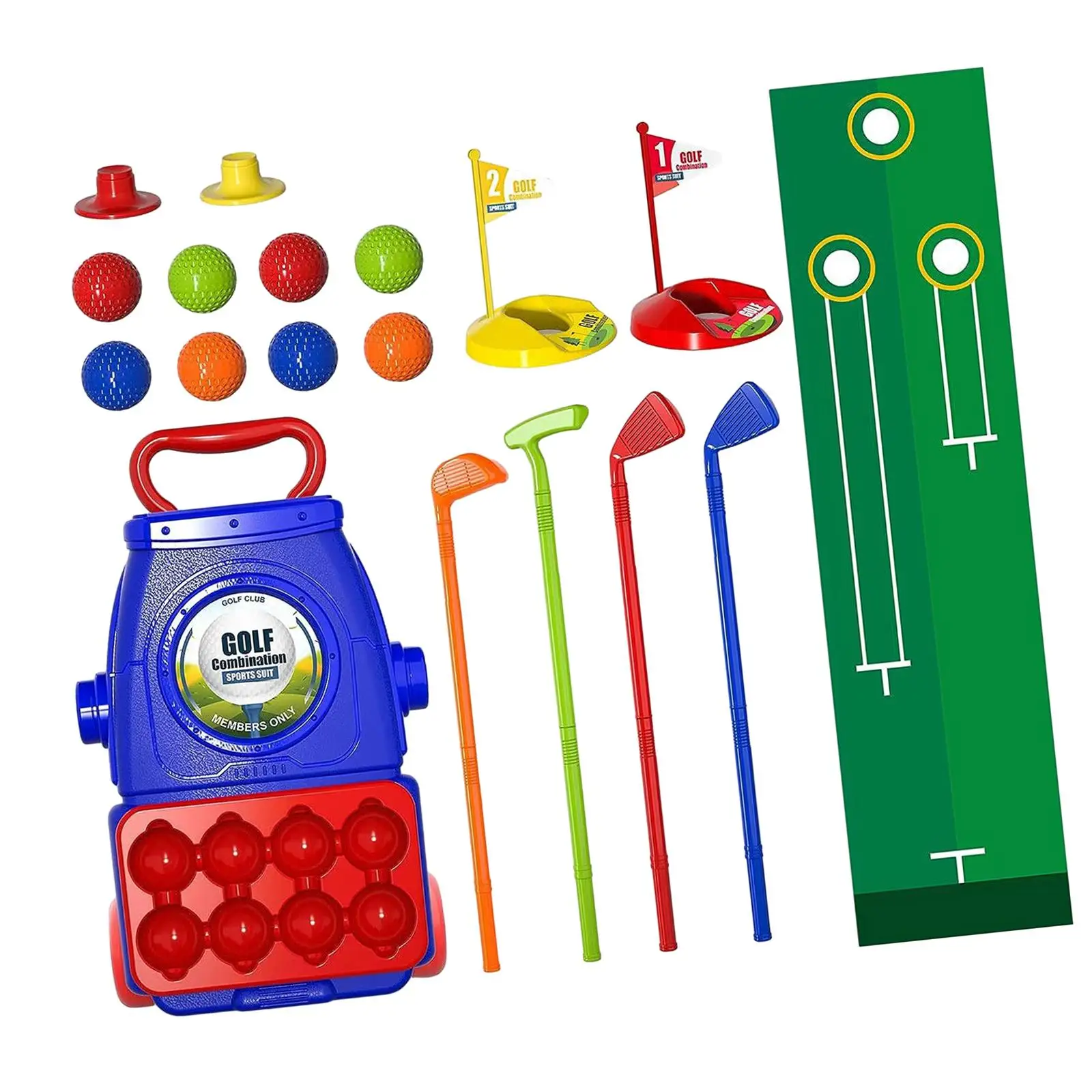 Children's Golf Clubs Kids Golf Holes and Flags Golf Toys Training Toy Golf Toys Set for Backyard Garden