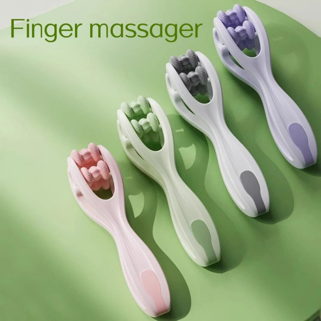 

портативный двойной роликовый массажер для пальцев, массажер для суставов рук, массажер для пальцев для тигрового рта, акупунктурный массаж, меридиан, выемка