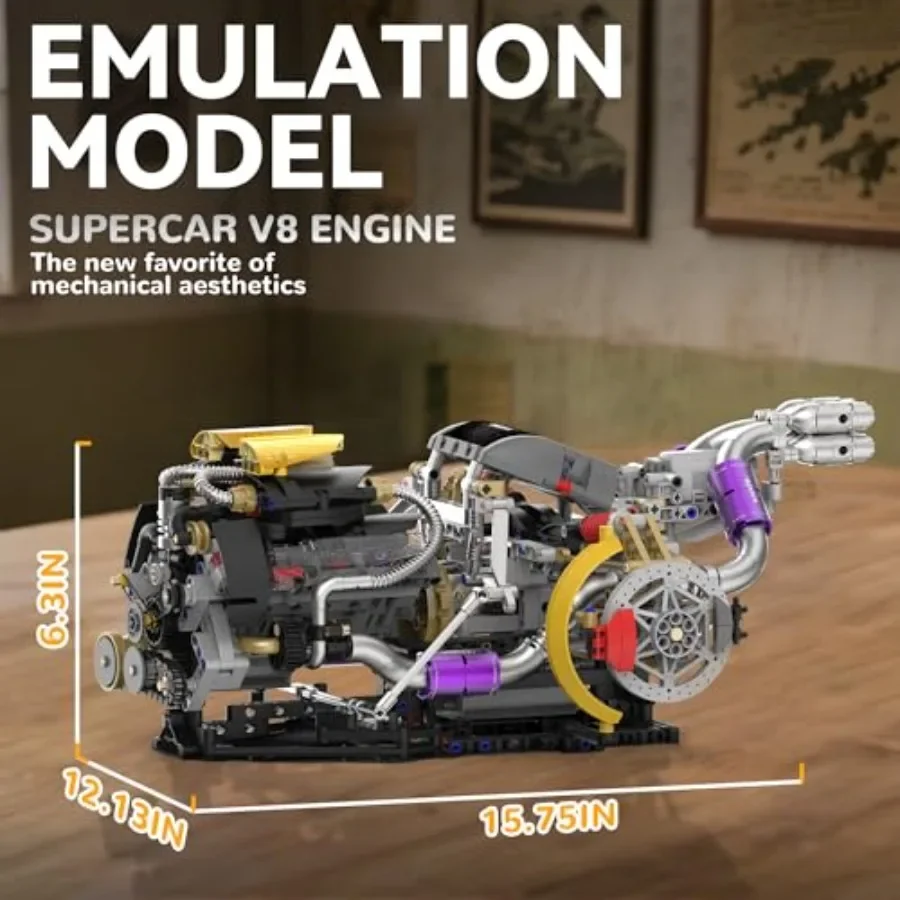 مجموعة أدوات بناء المحرك V8 التي تعمل بتقنية مع محرك التحكم في التطبيق ورذاذ الضوء الهندسة الميكانيكية القابلة للجمع