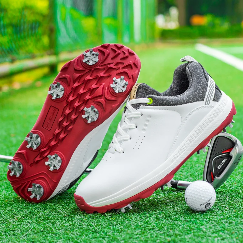 

Professional Golf Shoes Men's 40-47 Sizes Luxury Comfort Golf Sneakers Men's 8 Studs White Black Non-Slip Golf Walking Shoes